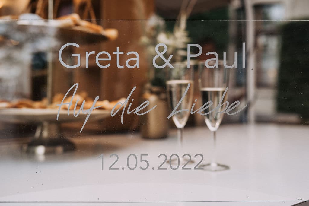 Image of Quadratisches Willkommensschild transparent